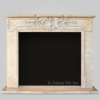 Athena™ - travertine traditional fireplace