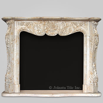 Audrey™ - marble traditional fireplace