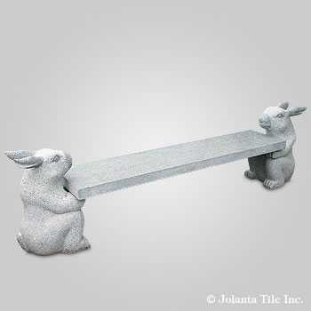 Bunny Bench™ - granite gray bench