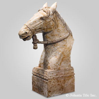 Calypso™ - marble yellow horse bust