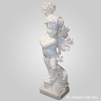 Cathetel Cherub™ - white marble cherub