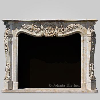 Dover™ - marble traditional fireplace