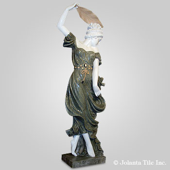 Feather Dance™ - marble multicolor traditional sculpture