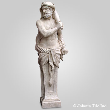 Hercules - travertine historical sculpture