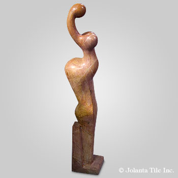 How Do You See It™ - marble yellow modern sculpture