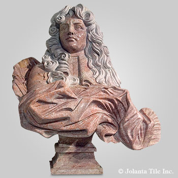 Louis XIV - marble multicolor historical sculpture