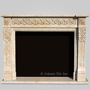 Montego™ - marble traditional fireplace