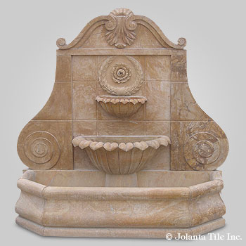 Pinafore™ - Travertine wall fountain