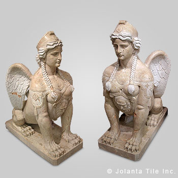 Riddle Of The Sphinx™ - marble pink modern sculpture