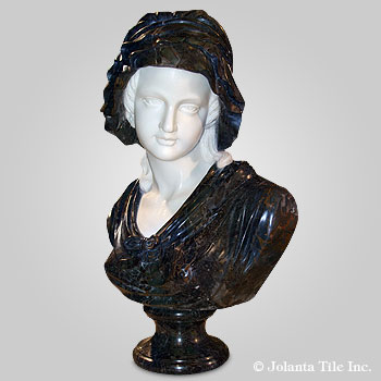 School Girl™ - marble multicolor lady bust