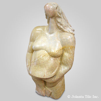 She Is™ - marble yellow modern sculpture