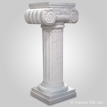 Short Roman Pedestal™ - marble white pedestal