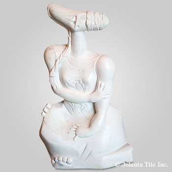 This Is Woman™ - marble white modern sculpture