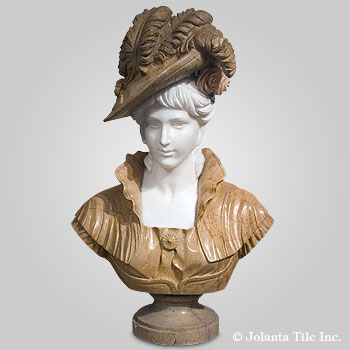 Timeless™ - marble multicolor lady bust