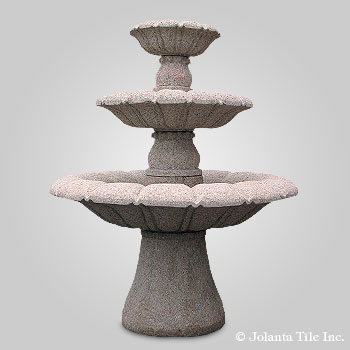 Tulip™ - Granite pink three layer fountain