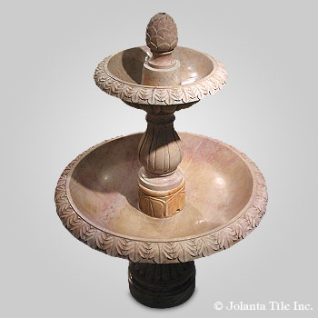 Two Layer Oak Leaf™ - Marble yellow two layer fountain