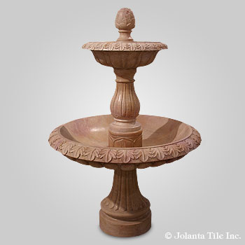 Two Layer Oak Leaf™ - Marble yellow two layer fountain