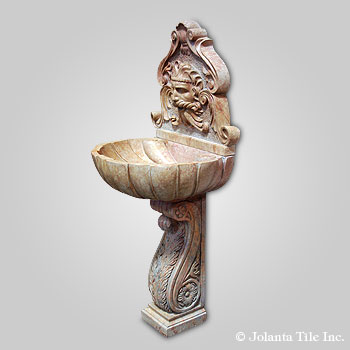 Viking Trumpet™ - Marble yellow wall fountain.