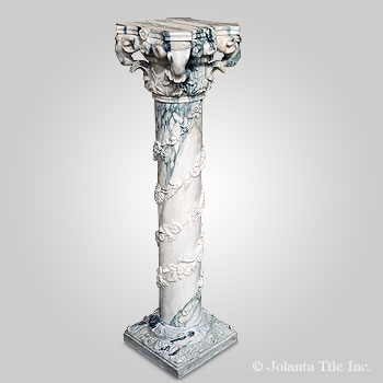 Vine Column™ - marble white & green pedestal