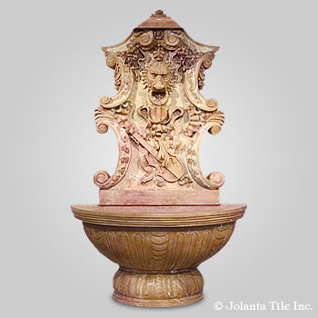 Violin Lion Symphony™ - Marble yellow wall fountain