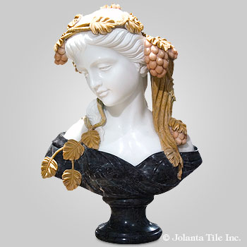 Young Maiden™ - marble multicolor lady bust